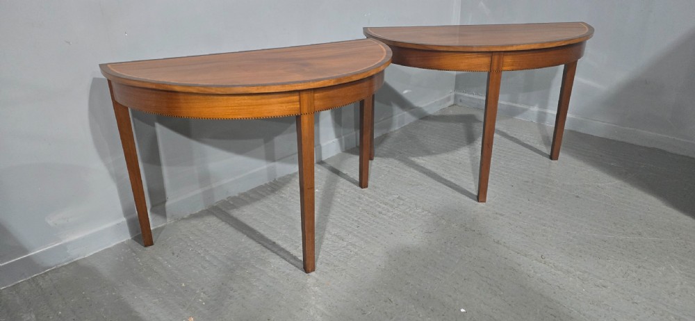 Fine Pair Regency Mahogany Console Tables View XI