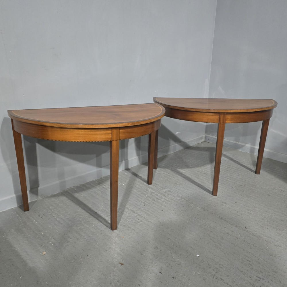 Fine Pair Regency Mahogany Console Tables View XII