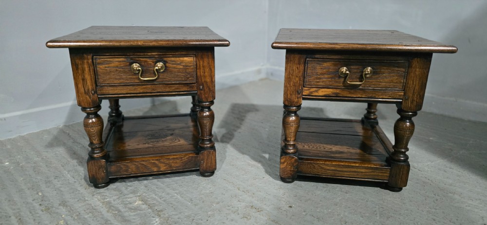 Super Pair Oak Lamp Tables View II