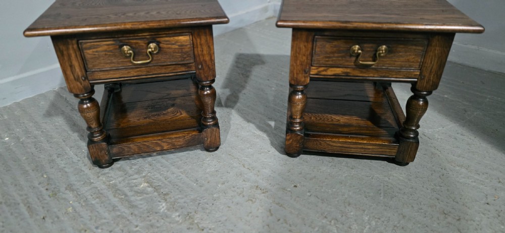 Super Pair Oak Lamp Tables View III