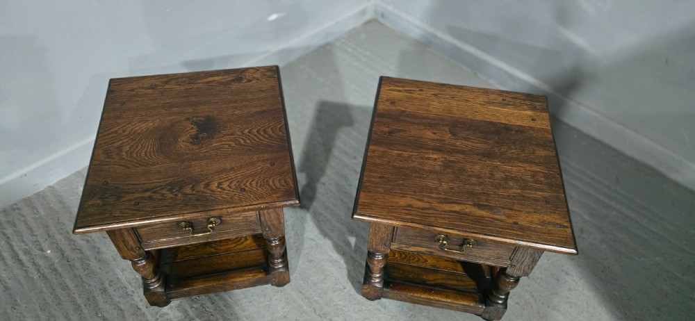 Super Pair Oak Lamp Tables View IV