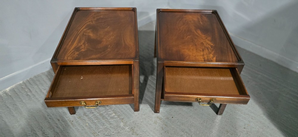 Wonderful Pair Mahogany Lamp Tables View VI