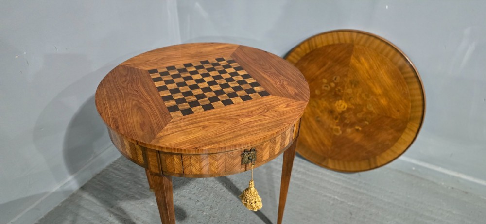 Super French Gueridon Games Table View XI