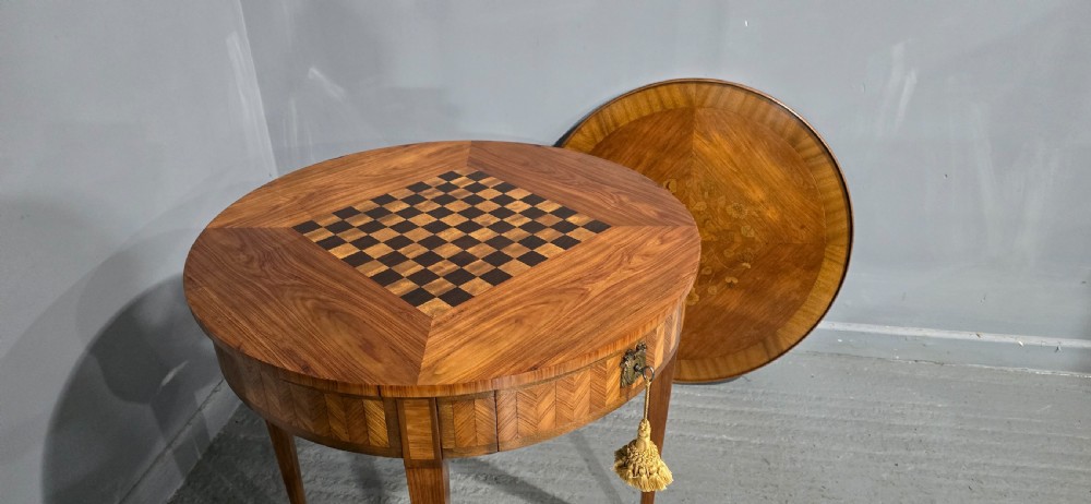Super French Gueridon Games Table View XII