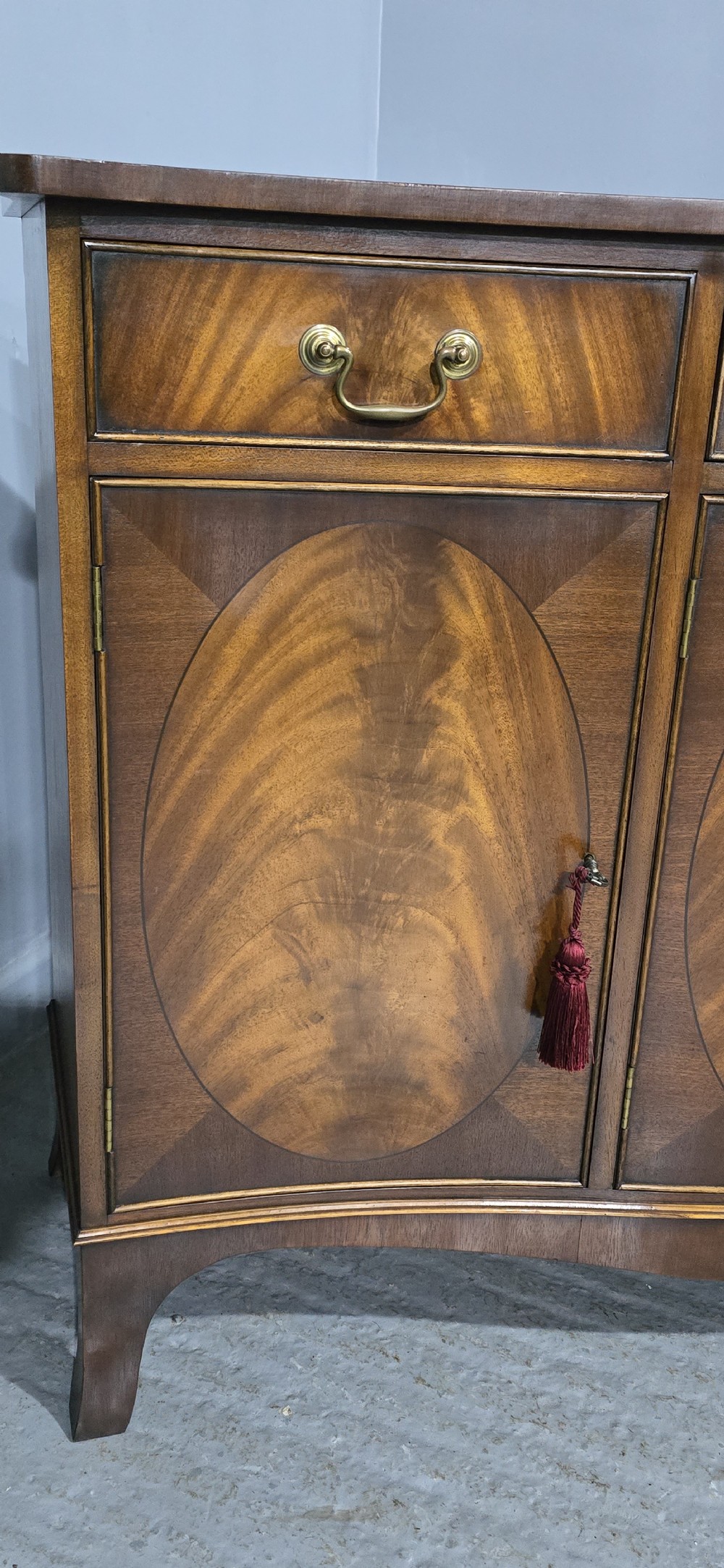 Superb Serpentine Mahogany Sideboard View III