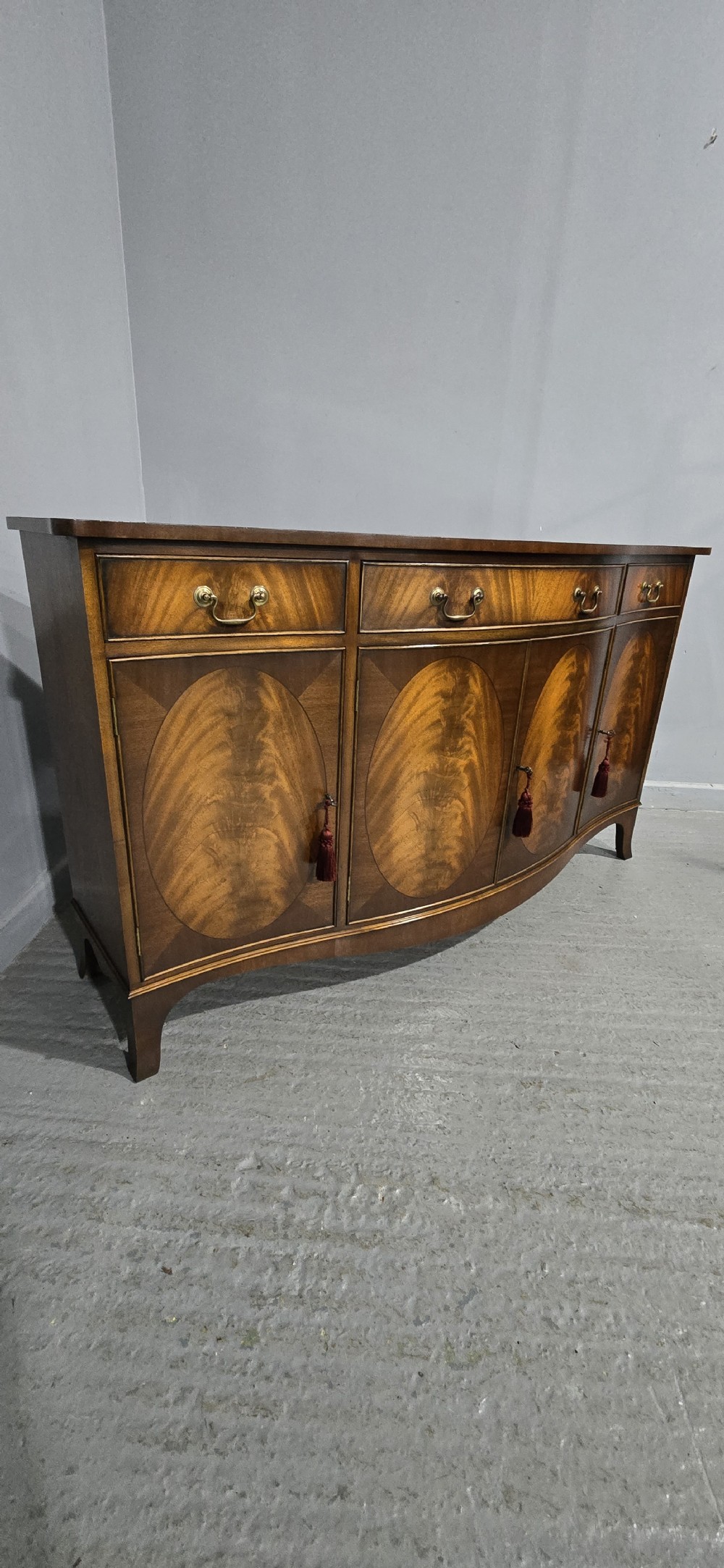 Superb Serpentine Mahogany Sideboard View VI