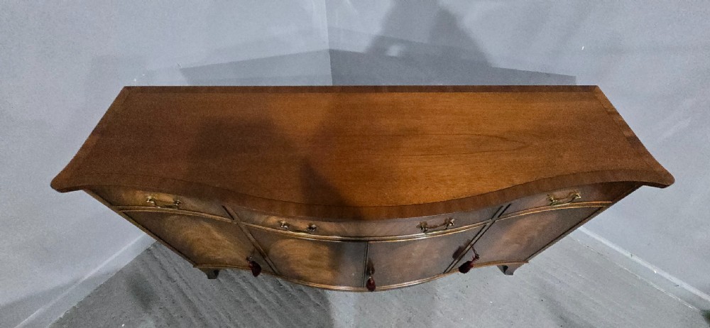 Superb Serpentine Mahogany Sideboard View X