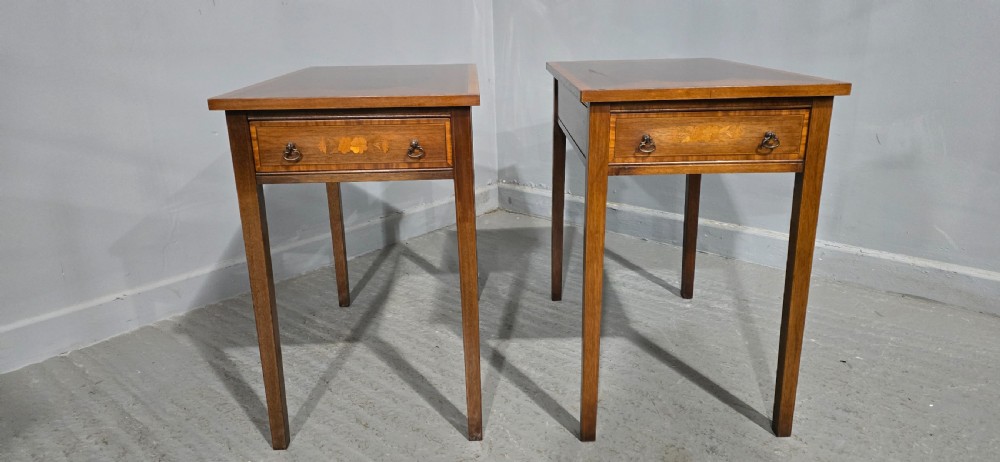 Fine Pair Mahogany Lamp Tables View II