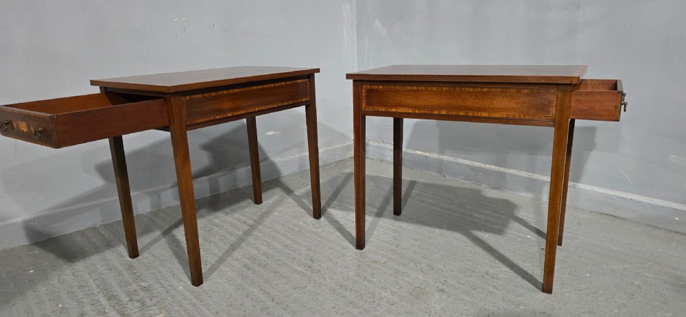 Fine Pair Mahogany Lamp Tables View V