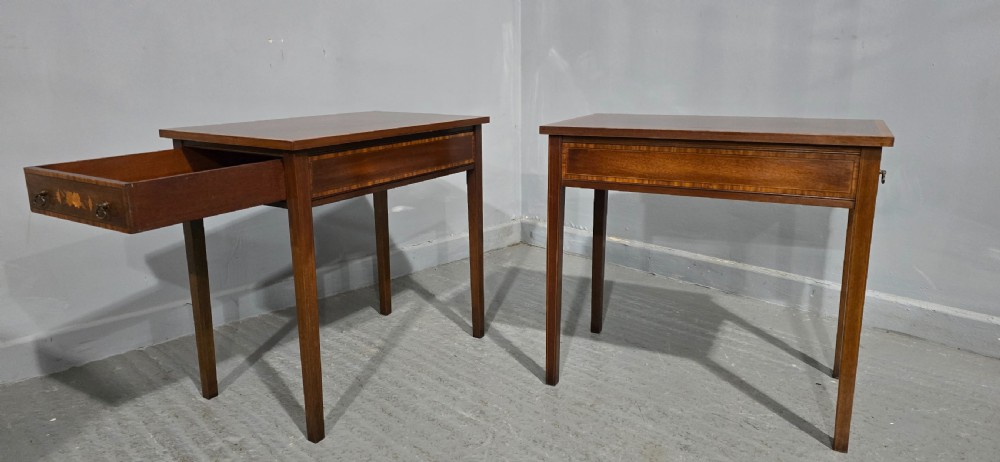 Fine Pair Mahogany Lamp Tables View VI