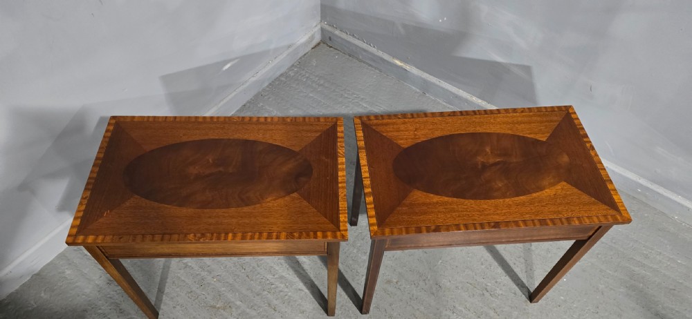 Fine Pair Mahogany Lamp Tables View XIV