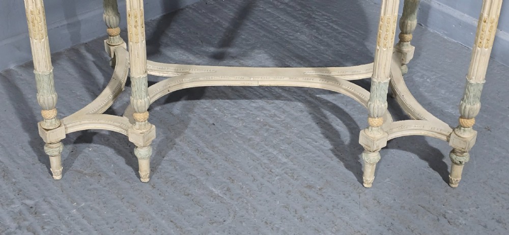 Super French Painted Bergere Dressing Table View III