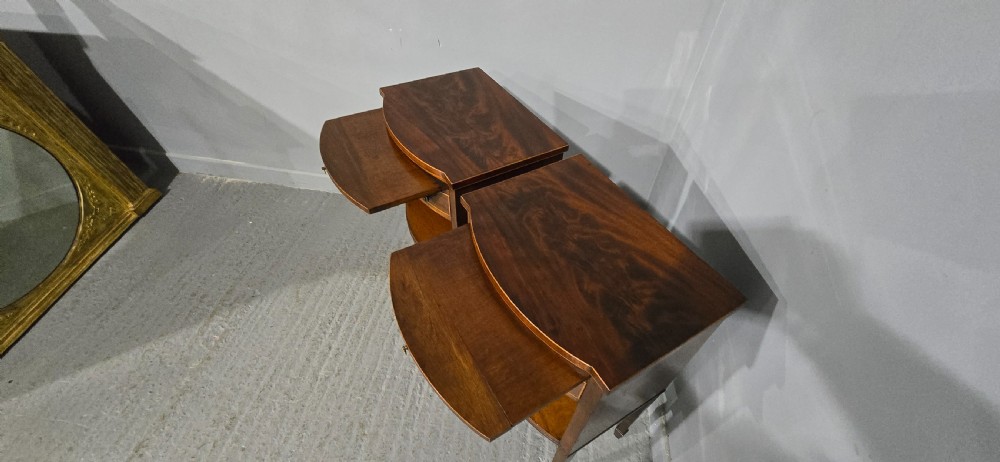 Fine Pair English Mahogany Bedside Lamp Cabinets View XI