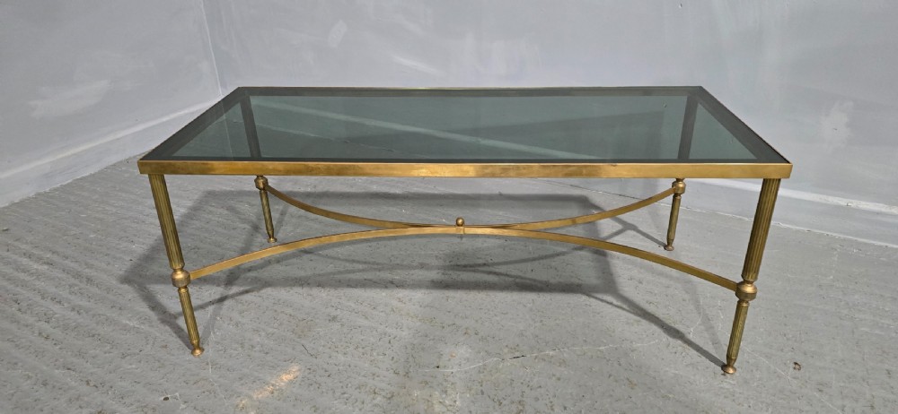 French Jansen Maison Brass Coffee Table View II