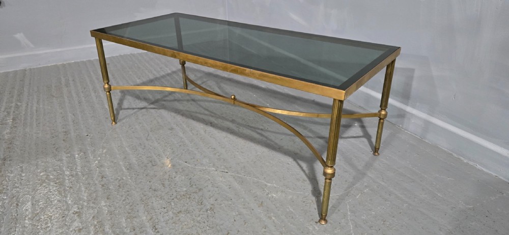 French Jansen Maison Brass Coffee Table View IV