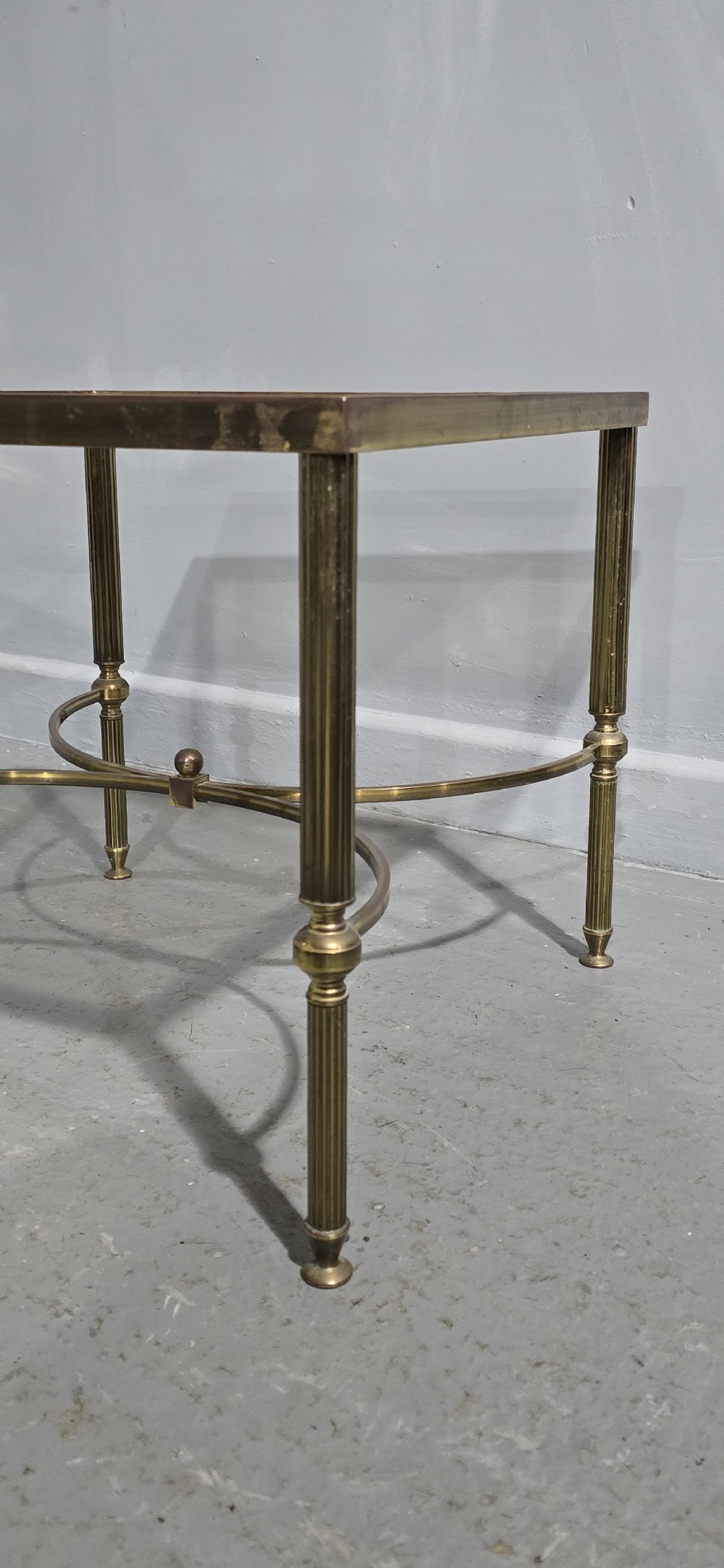 Pair French Maison Jansen Brass Lamp Tables View IV