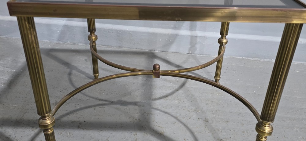 Pair French Maison Jansen Brass Lamp Tables View V