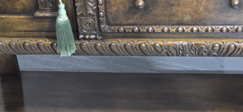 Superb Oak and Burr Walnut Elizabethan Sideboard View X