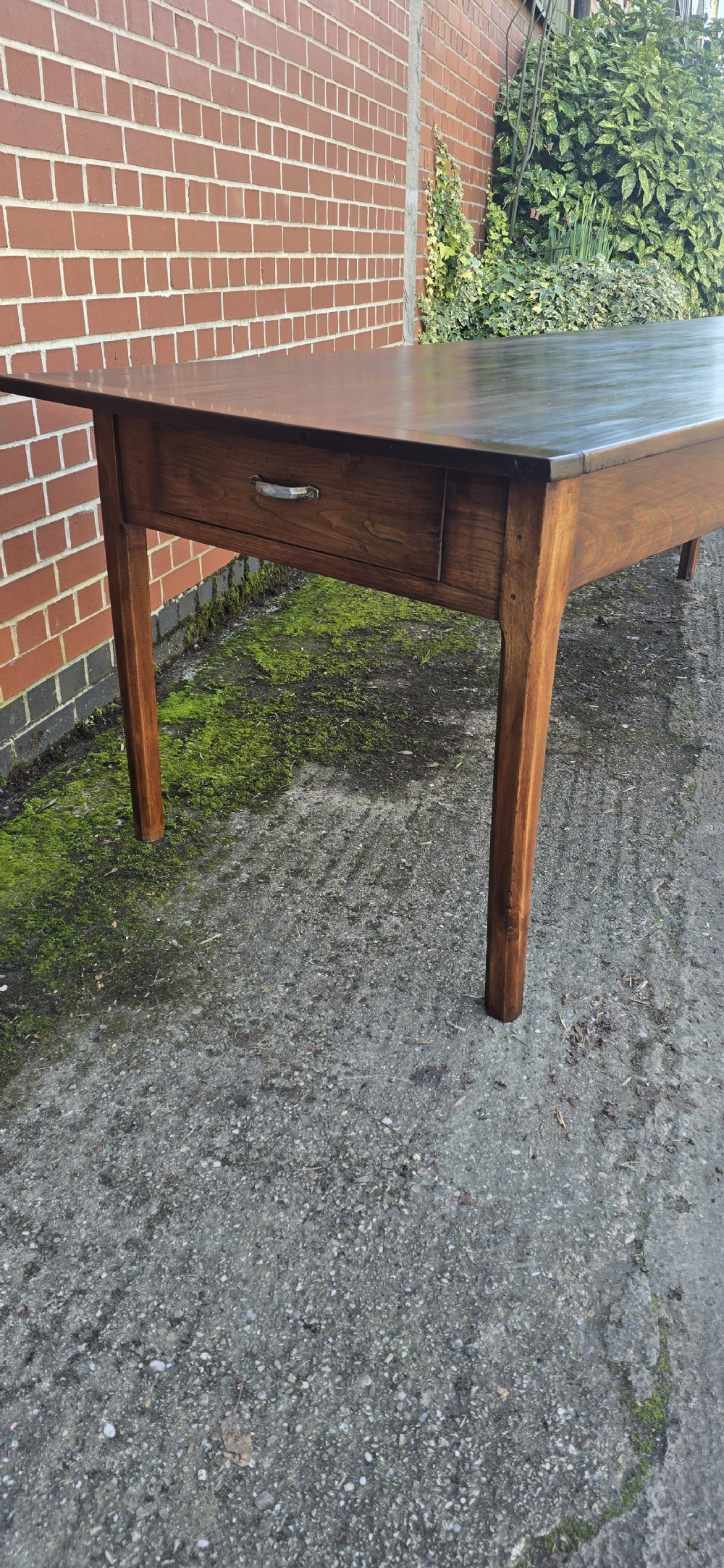 Large French Refrectory Farmhouse Kitchen Dining Table View IV