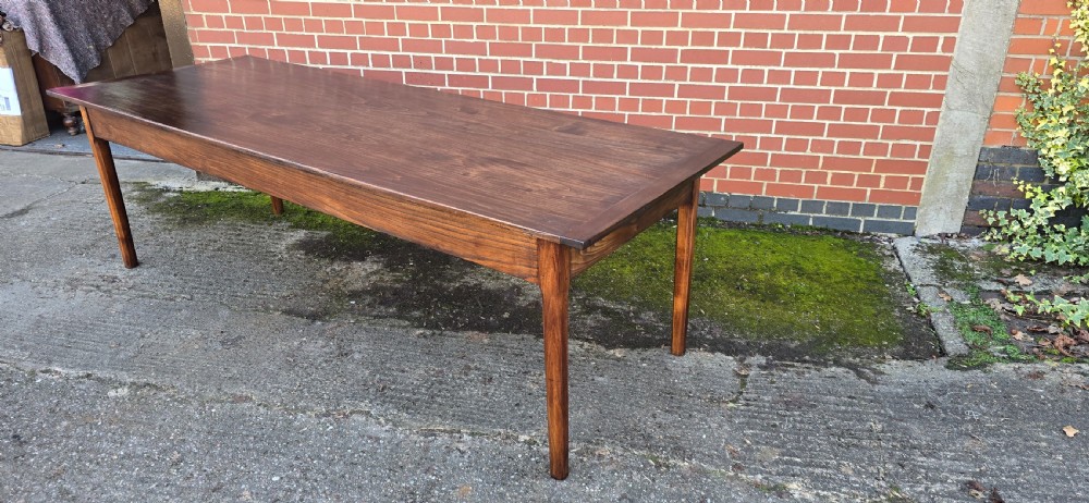 Large French Refrectory Farmhouse Kitchen Dining Table View IX