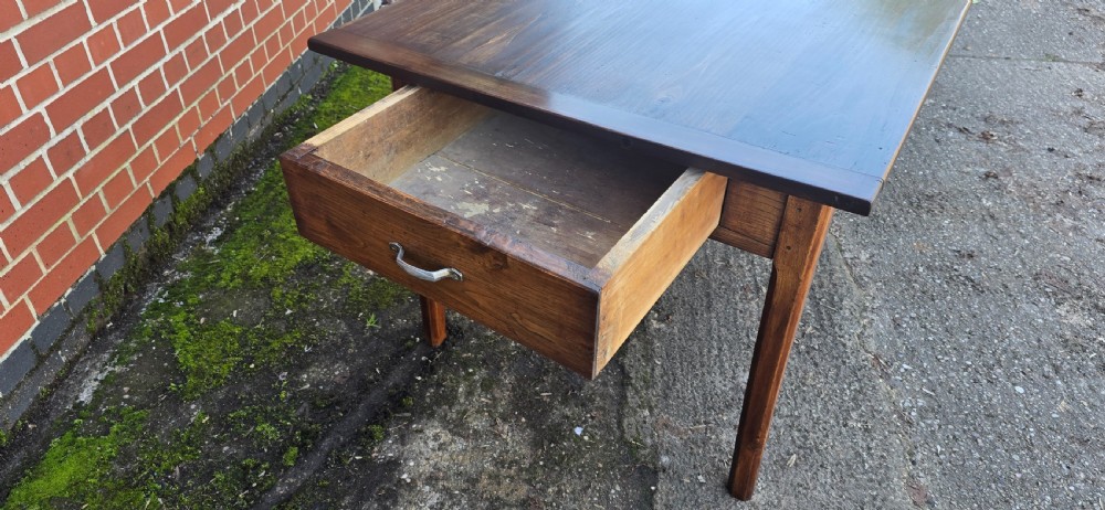 Large French Refrectory Farmhouse Kitchen Dining Table View XII