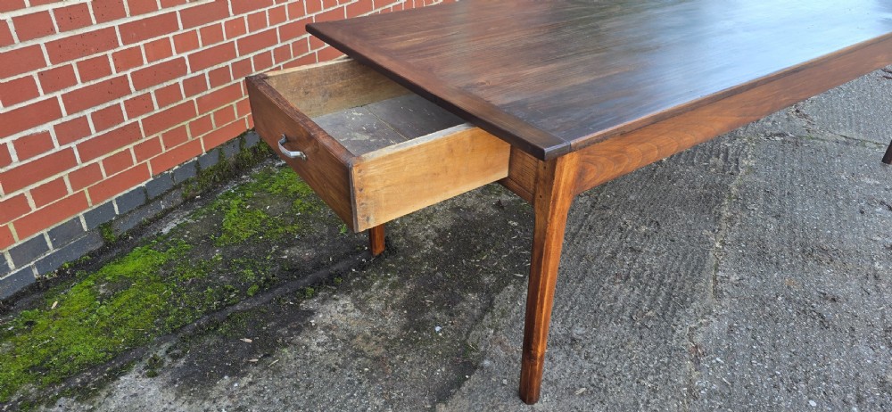 Large French Refrectory Farmhouse Kitchen Dining Table View XIII