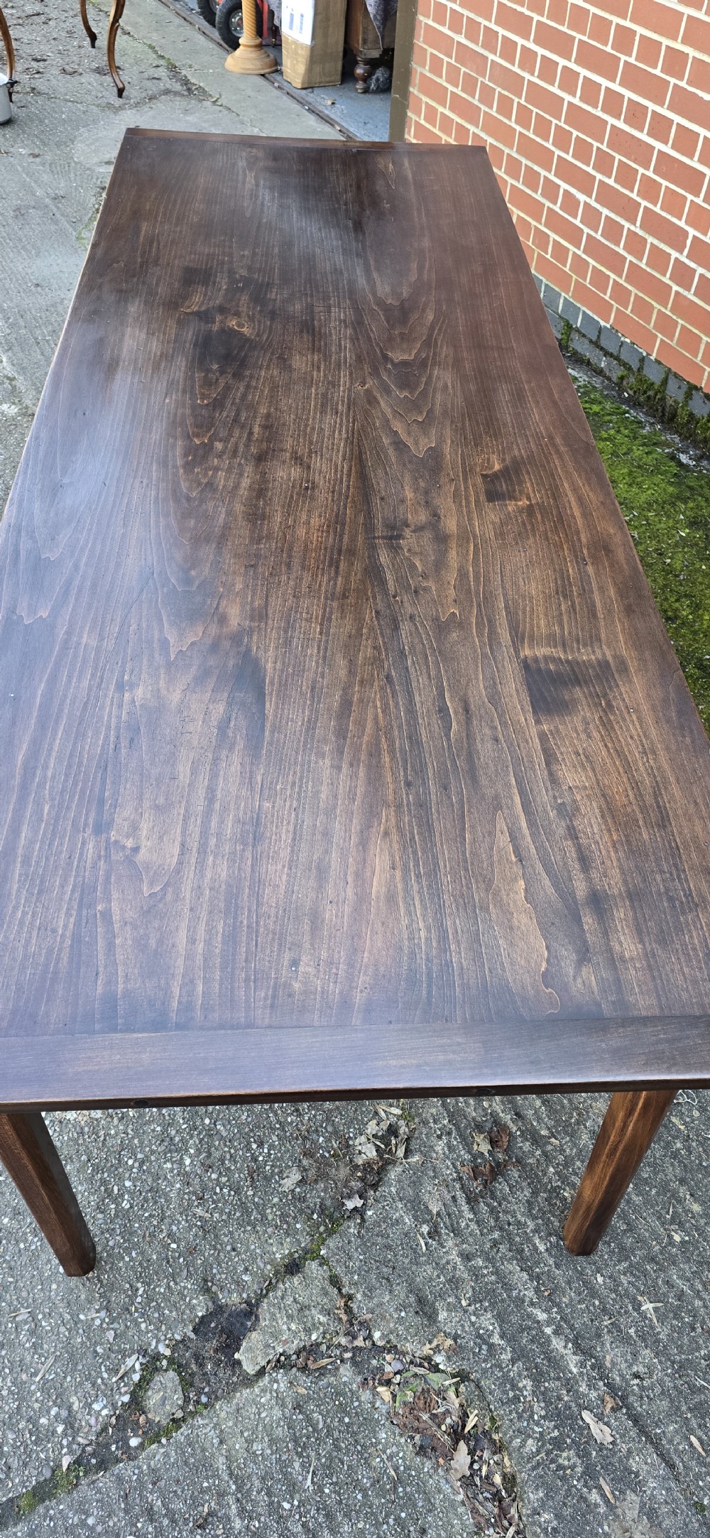 Large French Refrectory Farmhouse Kitchen Dining Table View XIV