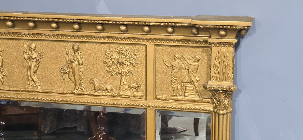 Fine Regency Gilt Overmantle Mirror View X
