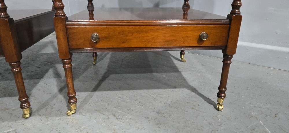 Fine Pair Regency Mahogany Lamp Tables View IV