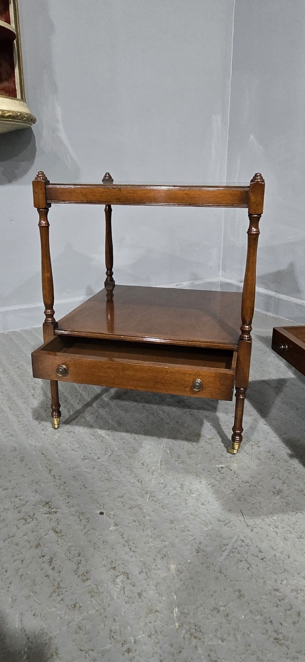 Fine Pair Regency Mahogany Lamp Tables View X