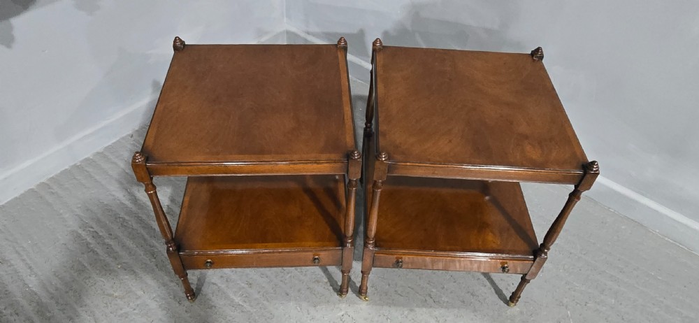 Fine Pair Regency Mahogany Lamp Tables View XI