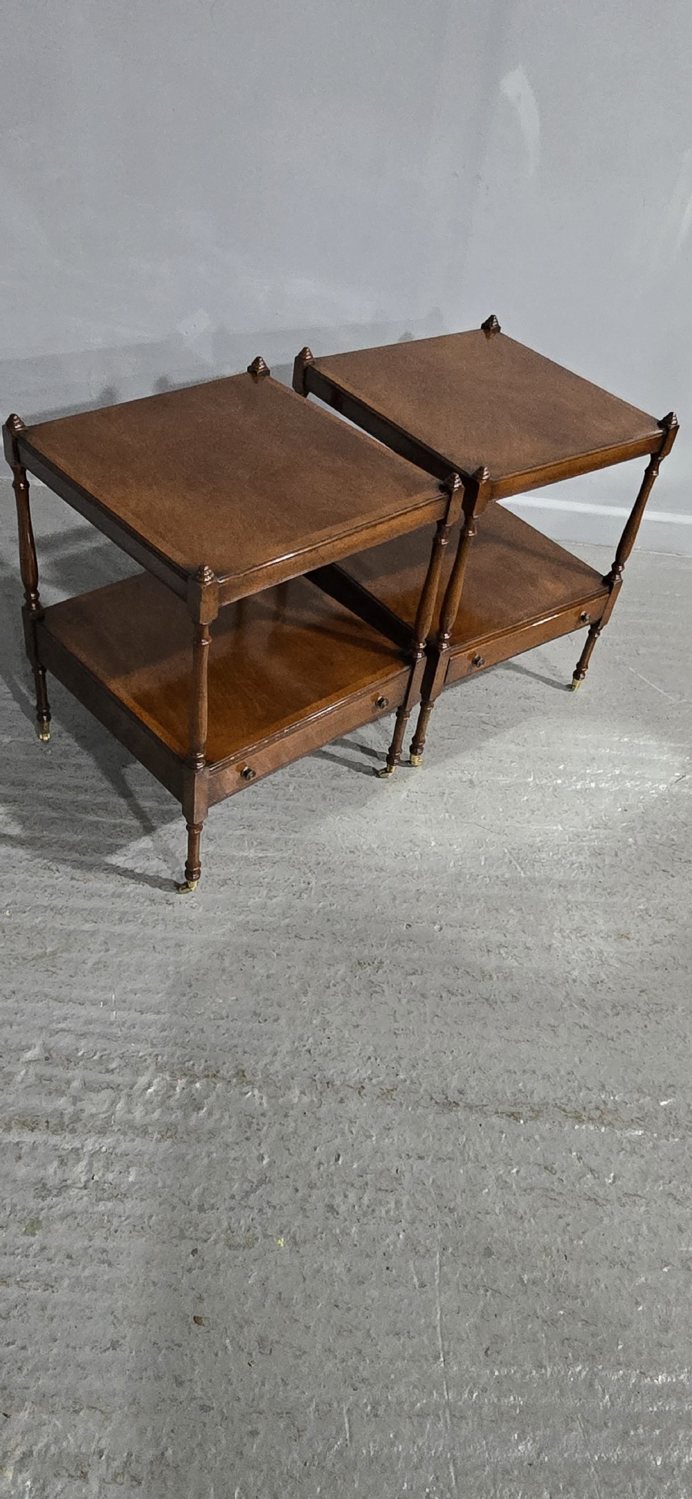 Fine Pair Regency Mahogany Lamp Tables View XIV