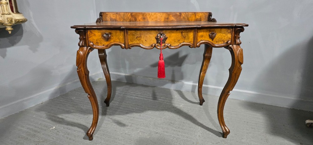 Superb Burr Walnut Dressing Side Table View III