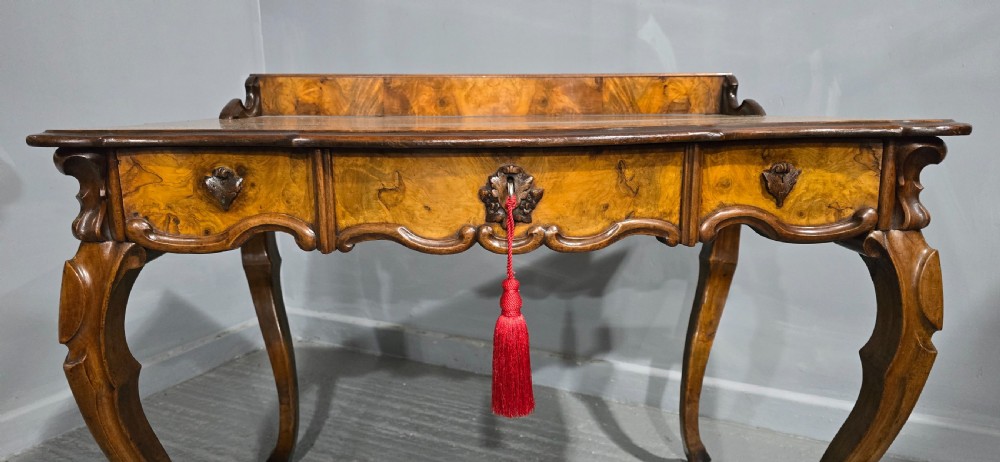 Superb Burr Walnut Dressing Side Table View IV
