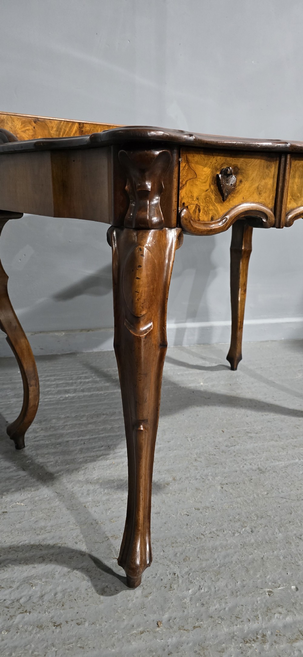 Superb Burr Walnut Dressing Side Table View V
