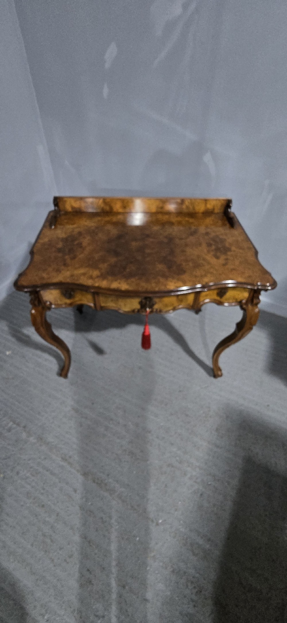 Superb Burr Walnut Dressing Side Table View VIII
