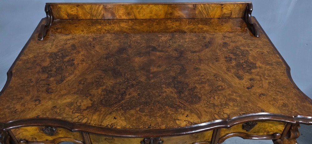 Superb Burr Walnut Dressing Side Table View IX