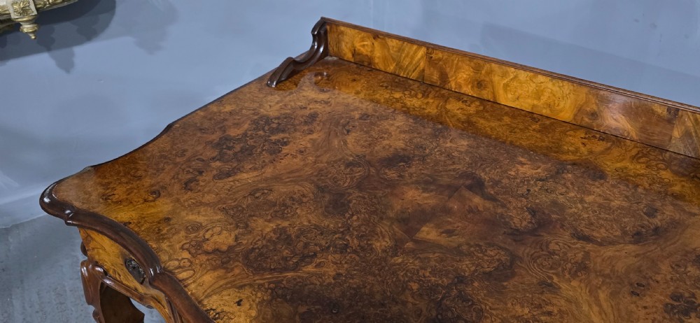 Superb Burr Walnut Dressing Side Table View XII
