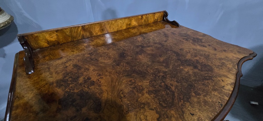 Superb Burr Walnut Dressing Side Table View XX
