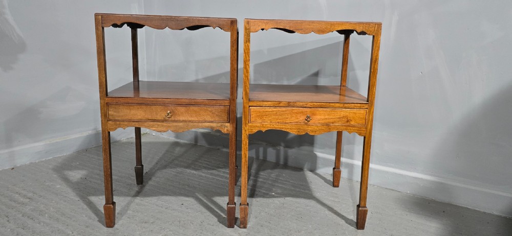 Good Pair Georgian Mahogany Night Lamp Tables View III