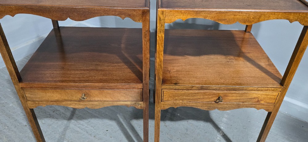 Good Pair Georgian Mahogany Night Lamp Tables View IV