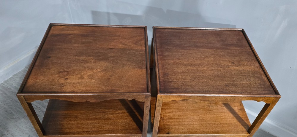 Good Pair Georgian Mahogany Night Lamp Tables View V