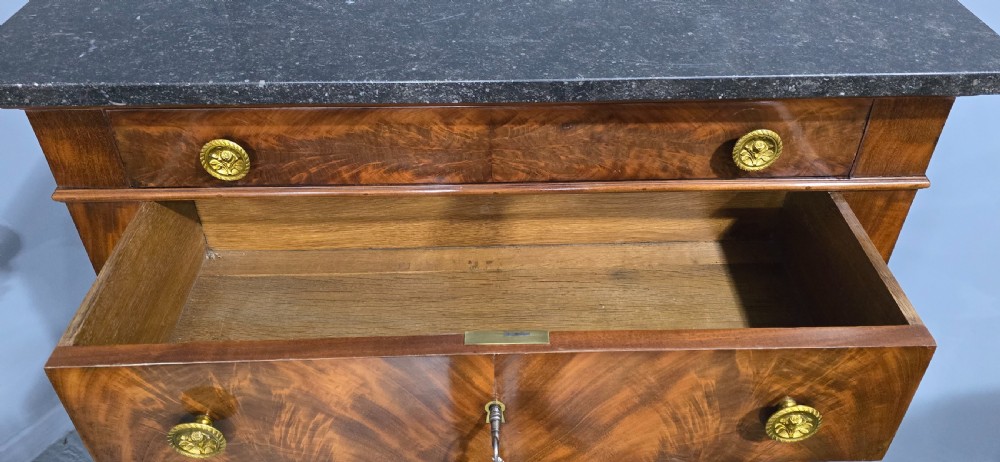 Super French Tall Chest of Mahogany Drawers View X