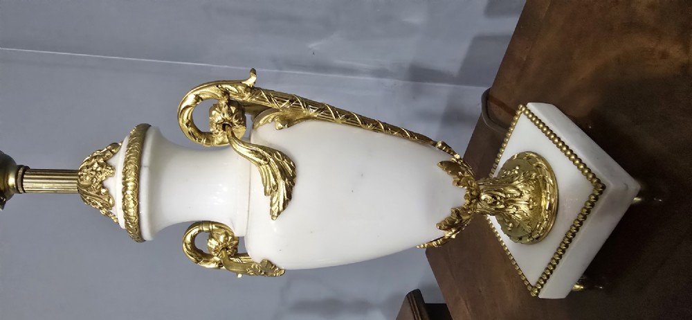 Pair French Marble Table Lamps View V
