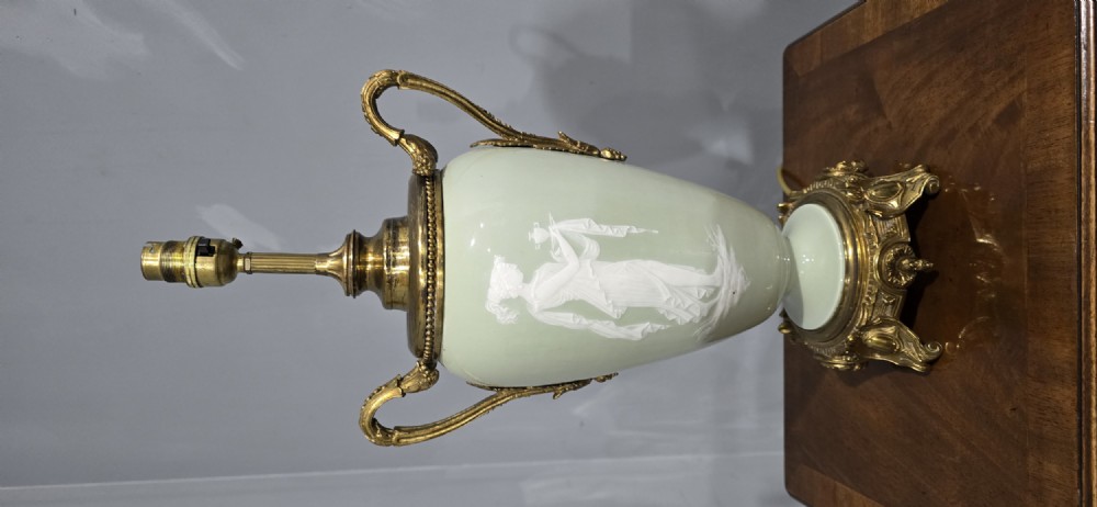 Large French Pate-Sur-Pate Table Lamp View II