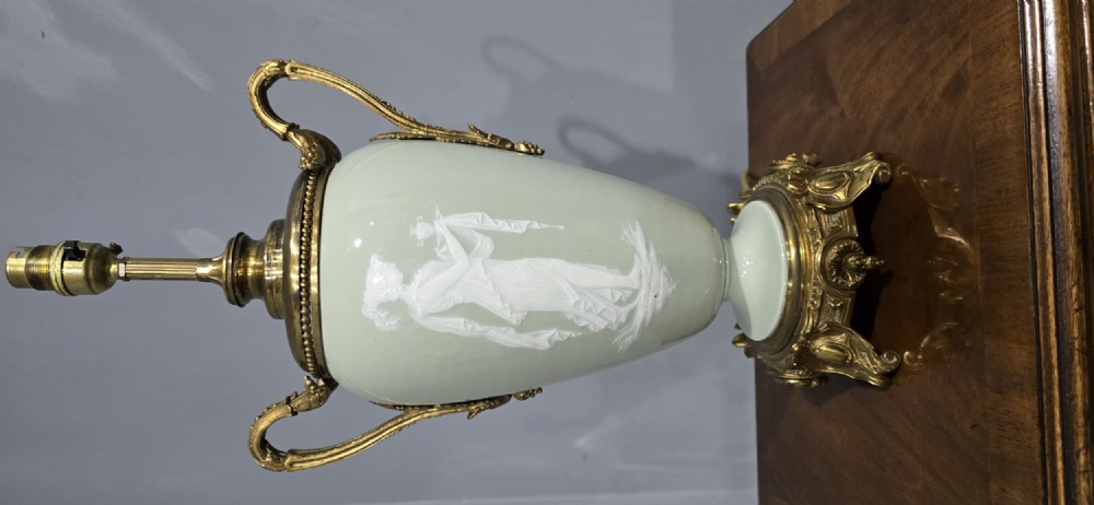 Large French Pate-Sur-Pate Table Lamp View III