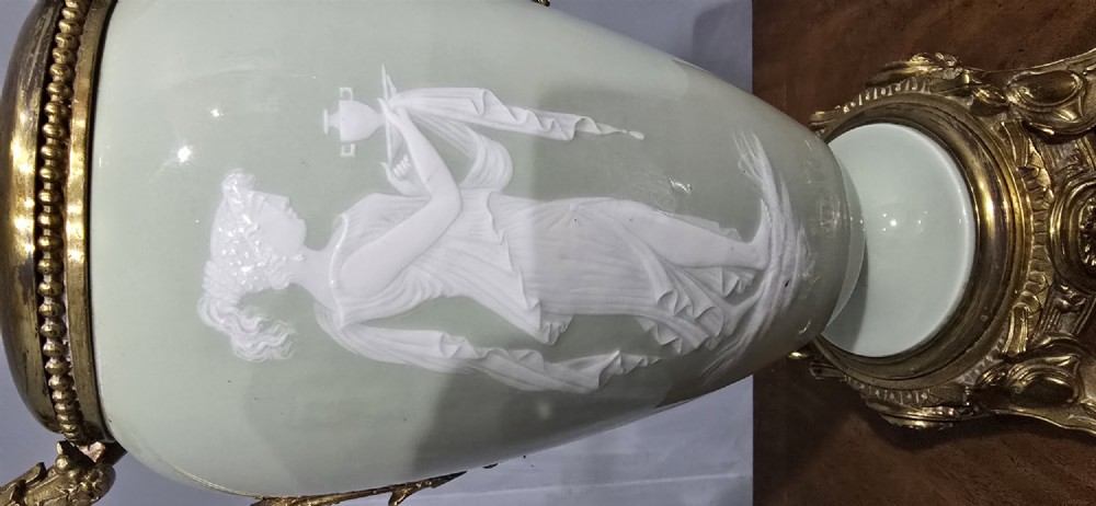 Large French Pate-Sur-Pate Table Lamp View V