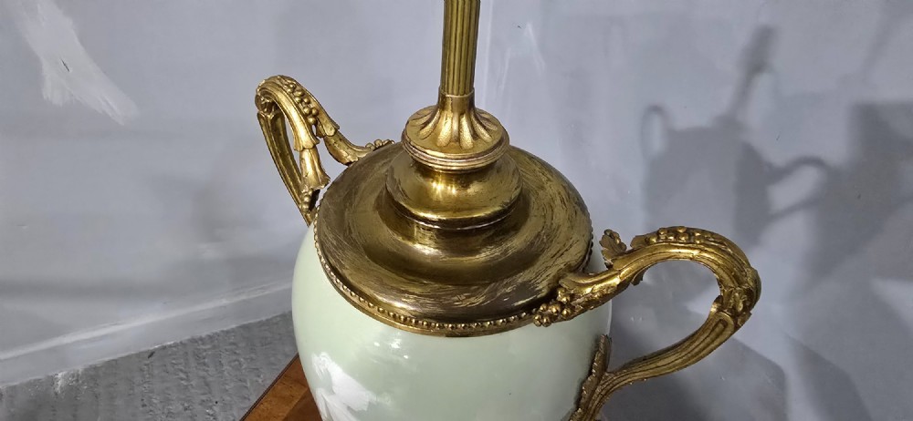 Large French Pate-Sur-Pate Table Lamp View VI