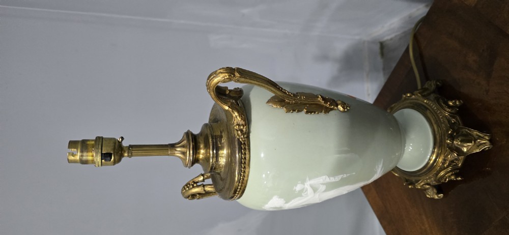 Large French Pate-Sur-Pate Table Lamp View VII