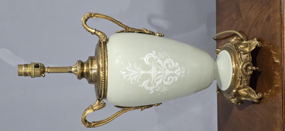 Large French Pate-Sur-Pate Table Lamp View IX